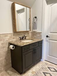 how to paint a bathroom cabinet