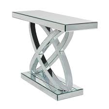 Mirrored Geometric Console Table