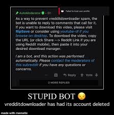 Welcome to my reddit video downloader. Failed To Load User Profile Automoderator As A Way To Prevent Vredditdownloader Spam The Bot Is Unable To Reply To Comments That Call For It If You Want To Download This