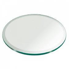 clear round glass table top