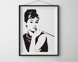 Audrey Hepburn Vinyl Decals Silhouette