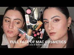 full face mac cosmetics on acne