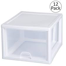 Quantum storage heavy duty attached top container — 24in. Extra Large Plastic Storage Bins 113 Qt Stackable Container Box Heavy Duty Clear Storage Boxes Home Garden