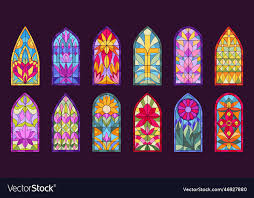 Mosaic Church Windows Cartoon Stained