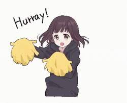 Hurray Cute Anime Girl Cheering GIF | GIFDB.com