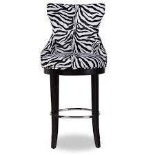 Bar stools, which are frequently used in places as cafes, restaurants and hotel lobbies, now appear as designed in three different heights; Baxton Studio Peace Zebra Printed Fabric Upholstered Bar Stool 28862 6385 Hd The Home Depot