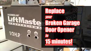 how to replace garage door opener in 15