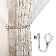 Curtain Crystal Tiebacks Wall Hooks