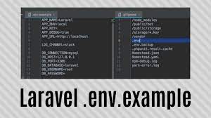 use laravel env and env exle files
