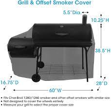 Maybe you would like to learn more about one of these? Buy Unicook Offset Smoker Cover 60 Inch Outdoor Heavy Duty Waterproof Charcoal Grill Cover Fade Uv Resistant Smokestack Bbq Cover For Brinkmann Char Broil Royal Gourmet And More Black Online In Netherlands