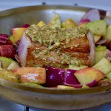 roasted pork loin with apples and