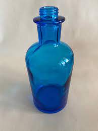 Vintage Cobalt Blue Bottle Blue Glass