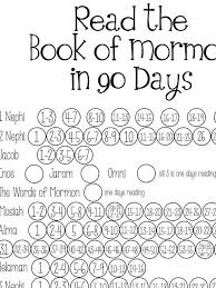 Book Of Mormon Reading Chart 90 Days Printable Book Of