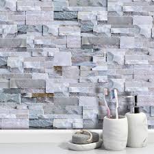 9pcs Mosaic Stone Bricks Self Adhesive