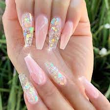 iridescent glitter nail art sequins