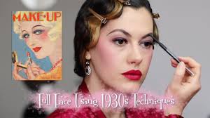 following a 1930s make up guide vine
