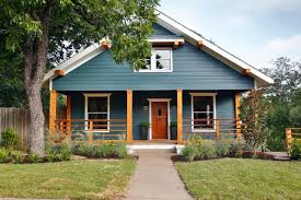 The closest one to this soft shade is called rainy days. Fixer Upper A Craftsman Remodel For Coffeehouse Owners House Exterior Blue House Paint Exterior Exterior House Colors