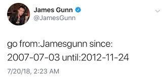 James gunn, director of the guardians of the galaxy franchise and the cult classic status of his now, gunn has taken to twitter, again, to apologise. Mic Wright On Twitter James Gunn Mistakenly Tweeting Rather Than Using The Search Box To Find The Tweets That Cost Him Guardians Of The Galaxy 3 Is Like The Very Depressing