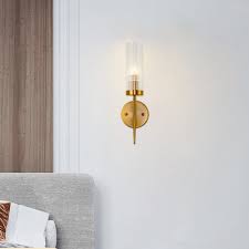 Modern Gold Wall Lamp Glass Wall Sconce