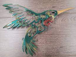 Metal Wall Art Hummingbird Ruby