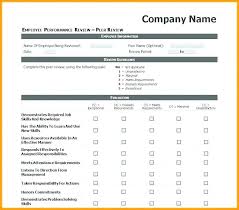 Performance Review Template Employee Performance Review Template