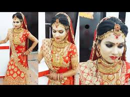 real bridal makeup with hairstyle step