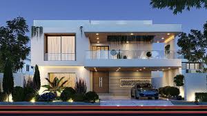 Modern House Elevation Visualization 3d