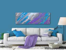 Gray Blue Purple Panoramic Large