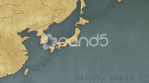 Its position has been marked on the map. World Map Tokyo City Point Zoom In Stock Video Pond5