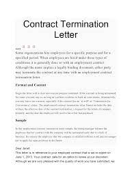 50 best contract termination letter