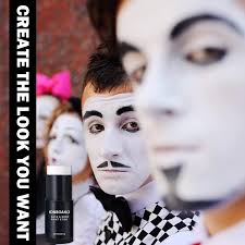 white face paint stick clown white eye