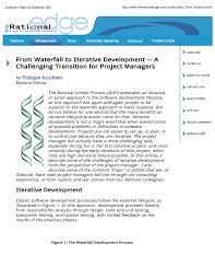Pdf From Waterfall To Iterative Development A