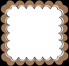 brown scalloped frame free clip art