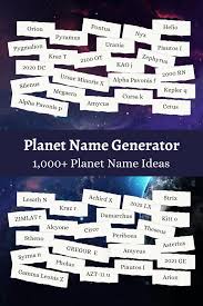 planet name generator 1000 planet