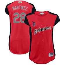 Majestic Authentic J D Martinez Womens Red Mlb Jersey