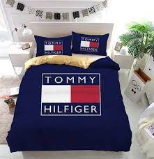 tommy hilfiger logo custom bedding set