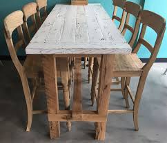 Reclaimed Pine Pub Tables At Ancora