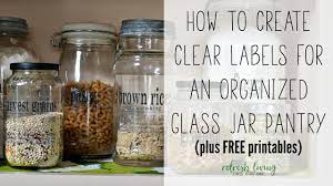 diy pantry labels for gl jars you