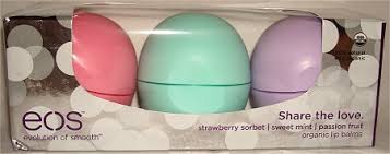eos holiday lip balm collection review