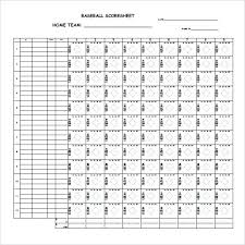 Simple Baseball Score Sheet Free Download Scorebook Page Blank
