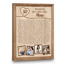 moms 50th birthday print personalized