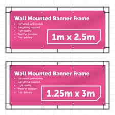 wall mounted banner frames banner only