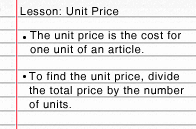 Unit Price Lesson Turtle Diary