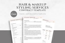bridal hair contract template