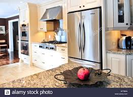 stainless steel appliances stock photo