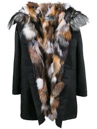 Shop Army Yves Salomon Fox Fur Lined Parka Fur Lined Coat