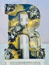 Large Geode Resin Letters Initials