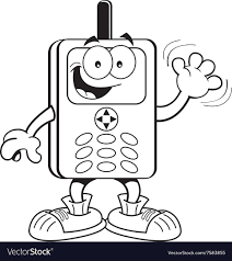 cartoon cell phone royalty free vector