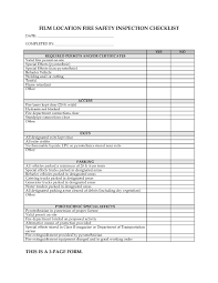 fire safety inspection checklist