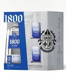 1800 silver tequila gift set
